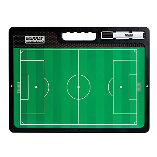 Murray Sporting Goods Premium Coaches Clipboard | Double-Sided Dry Erase Marker Board for Basketball, Baseball, Soccer, Football, Hockey (Marker Included) - style: Soccer