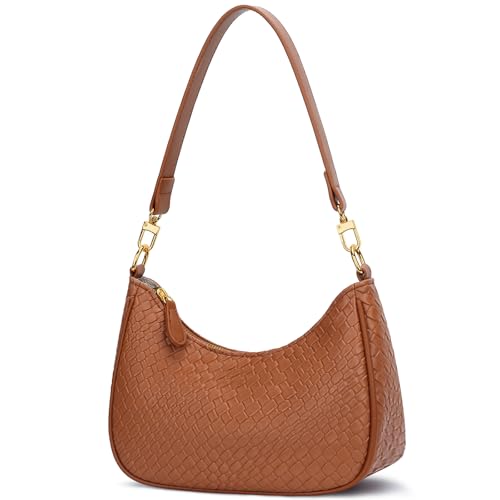 KKXIU Shoulder Bag for Women Cute Hobo Purses and Handbags Retro Clutch Underarm Purse | Cute - color: B-brown