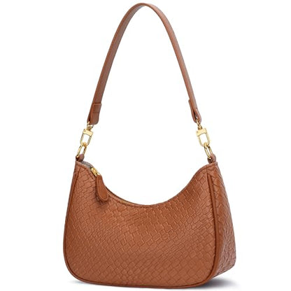 KKXIU Shoulder Bag for Women Cute Hobo Purses and Handbags Retro Clutch Underarm Purse | Cute - color: B-brown