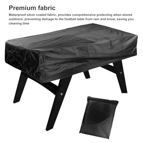 PerGar Foosball Table Cover, Silver, Waterproof, 210D Oxford Cloth, Universal Fit, 160x115x50cm
