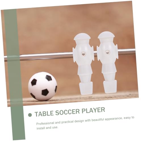 BESPORTBLE 5Pcs Foosball Table Football Players Replacement for Standard Rods Lightweight White Soccer Men Figures Easy to Install Foosball Supplies for Indoor Family Game Accessories