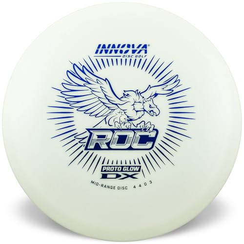 Innova Proto Glow DX ROC Mid-Range Disc – Glow in The Dark Disc Golf Mid-Range - size: 175-177g
