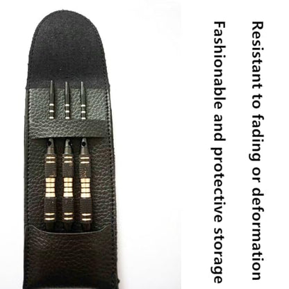 2 Pcs PU Leather Dart Case for Steel & Soft Tip Darts | Darts accessories organizer, holds 3 darts, ideal for home, traveling and outdoor use