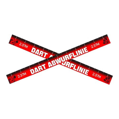 Dart Oche Tape, 2 Piece Removable Line for Dart Games with Waterproof Adhesive Coated Paper, Perfect Game Room, Club, Basement, Dorm, Party, Bar, Office, and Break Rooms