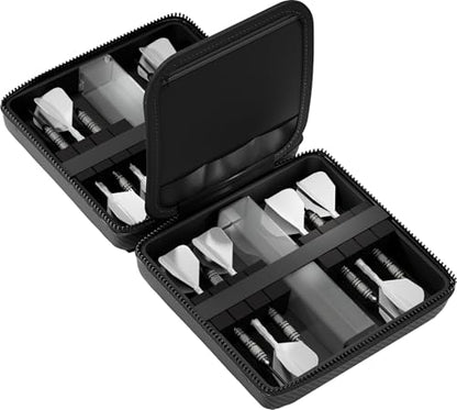 Casemaster Ventura Pro Darts Case, Holds 12 Steel Tip or Soft Tip Darts Fully Assembled, Hard Shell Dart Case with 2 Storage Tubes, Dart Storage Accessories
