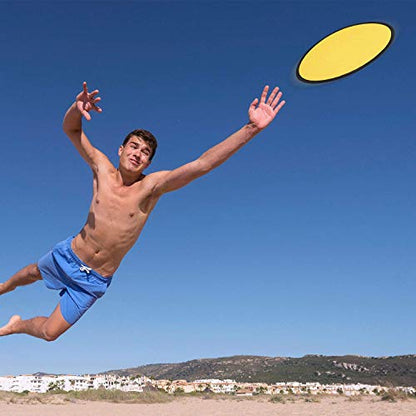 Norme 24 Pcs Foldable Flying Disc Fans Bulk with Bags 9.8 Inch DIY Handheld Folding Fly Cooling Fans Beach Flying Disc for Summer Outdoor Game Activities Independence Day