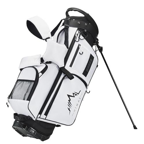 uniHimal Lightweight 7-Way Golf Stand Bag for Men & Women | Carry Bag, Multiple Pockets, Dual Straps - color: white