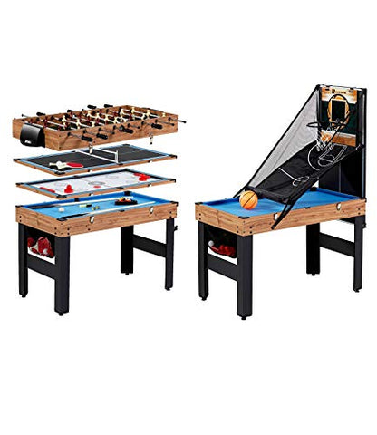 MD Sports 48 Inch 5-In-1 Combo Game Table, Multi