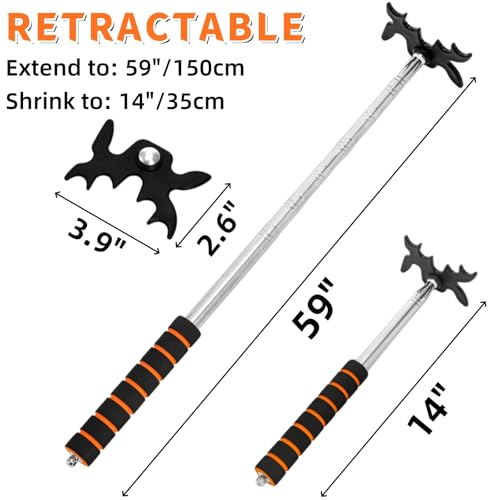 Covzoe 2 Pack Retractable Billiard Cue Stick, Pool Bridge Stick with Removable Bridge Head, Pool Cue Accessories with EVA Handle for Table Competition