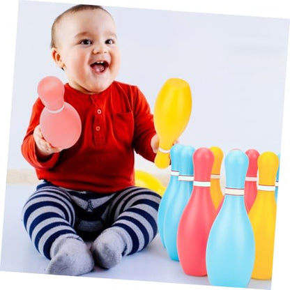 2Sets Bowling Durable Bowling Kit for Pins Balls Fun Interactive Activity for Boys for Kindergarten Play and Parties