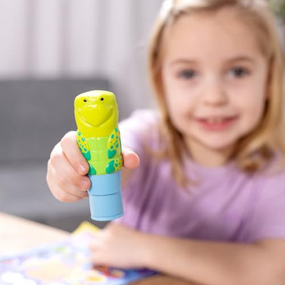 Melissa & Doug Sticker Wow!™ 24-Page Activity Pad and Sticker Stamper, 300 Stickers, Arts and Crafts Fidget Toy Collectible Character – Sea Turtle - for Kids Ages 3+ - FSC Certified - color: Sea Turtle, size: Single