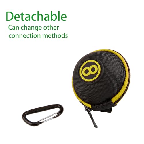 Clip-on Billiard Cue Ball Case.Cue Ball Bag for Billiard Balls, Training Balls and Pool Balls.2.24in Billiard Ball Carrying Case (Yellow) - color: Yellow
