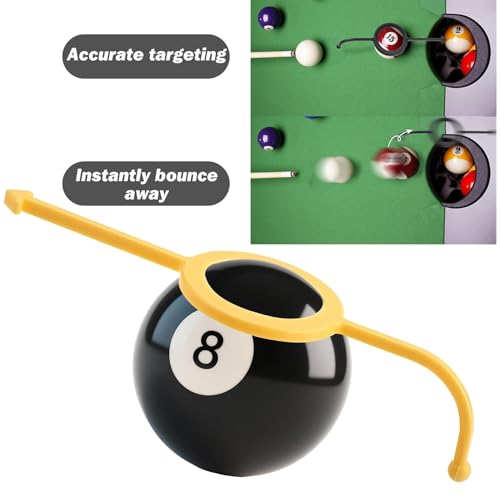 6Pack Billiards Training Aids, Cue Ball Trainer, Cue Shot Aiming Aid for 2-1/4" Balls, Billiards Accessories, Perfect for Beginners & Intermediate Players（White/Yellow/Black）