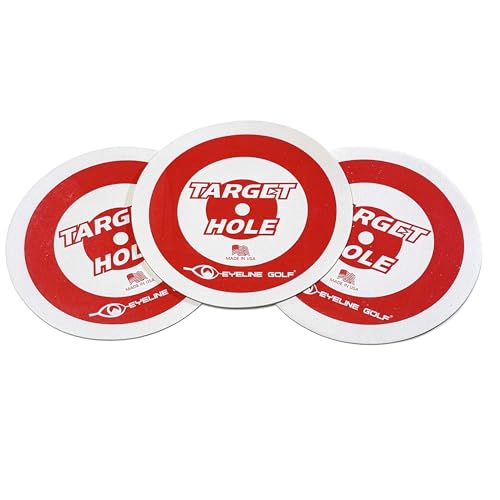 EyeLine Golf Target Circle as Training Aid – Ideal for Chipping and Pitching – Super Thin with Foldable Configurations. Bright Color Markings Easy Sighting. Made in USA - color: Target Holes