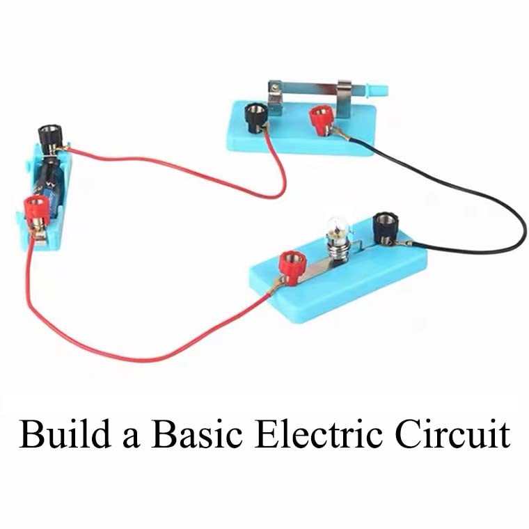 Kids Electric Circuit STEM Experiment Kit, Physics Learning Set for Series & Parallel Circuits, Teaching Supplies for Classroom & Homeschool Students
