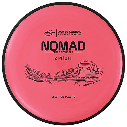 MVP Disc Sports Electron Nomad James Conrad Edition Disc Golf Putter (Choose Your Firmness/Colors May Vary) - size: 170-175g, style: Medium