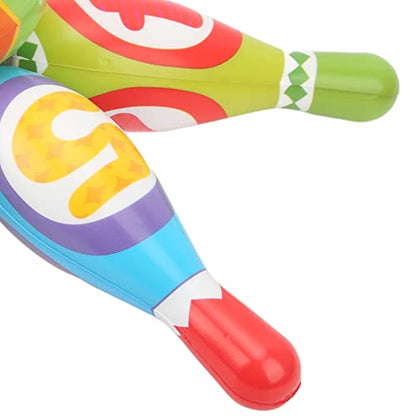 Kids Bowling Set, Polyurethane Bowling Pins and Balls for Toddlers, Soft Round Edge Indoor Bowling Play Set with 6 Pins 2 Balls, Parent Child Interaction Toy for Boys