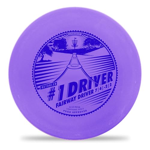 Lightning Disc Golf 3-Disc Set – #2 Upshot (2 | 4 | 0 | 1), #2 Hookshot (6 | 5 | -1 | 2), #1 Driver (7 | 4 | -2 | 2) – Sure Grip Plastic for Beginners - Contains Putter Midrange & Driver