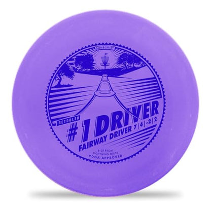 Lightning Disc Golf 3-Disc Set – #2 Upshot (2 | 4 | 0 | 1), #2 Hookshot (6 | 5 | -1 | 2), #1 Driver (7 | 4 | -2 | 2) – Sure Grip Plastic for Beginners - Contains Putter Midrange & Driver