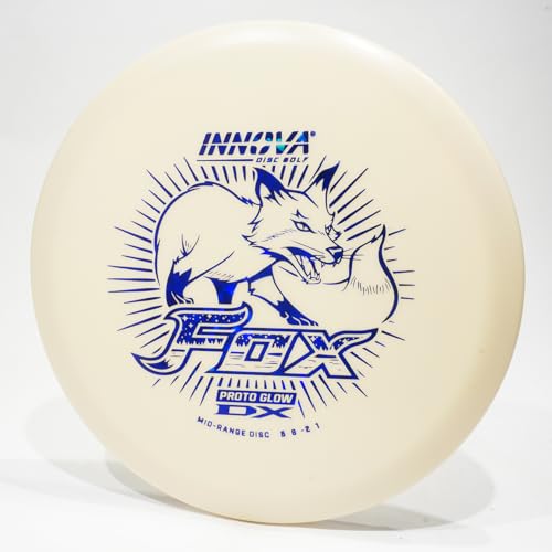 Innova Proto Glow DX Fox Disc Golf Midrange Disc, Glows in the Dark, May Vary from Image - size: 177-179 grams