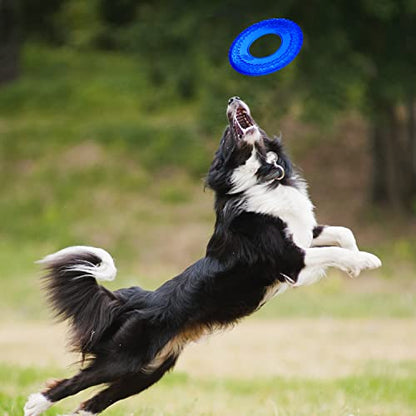 Nerf Dog 10in Enhanced Translucent TPR Tire Flyer - Blue,Medium Breeds - color: Translucent Blue, size: 10 Inch