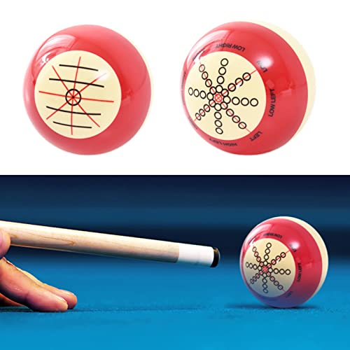 Billiards Cue Ball, Practice Training Artifact, Standard Lines and Dots for American Billiards Eight Balls, 2.3in/57.2mm, 170g, 1 Set, 1 Piece