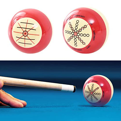 Billiards Cue Ball, Practice Training Artifact, Standard Lines and Dots for American Billiards Eight Balls, 2.3in/57.2mm, 170g, 1 Set, 1 Piece