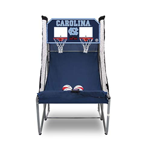 Pop-A-Shot - Home Dual Shot with NCAA Graphics l Sensor Scoring l 16 Game Modes l 7 Balls l Foldable Storage l for All NCAA Fans - style: North Carolina Tar Heels