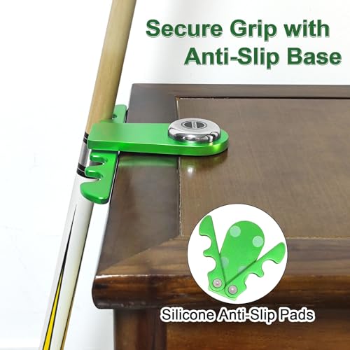 Pool Stick Holder - Portable Cue Stick Holder Weighted 4-Cue Pool Claw Cue Holder for Billiard Table, Green - color: Green