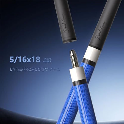 Carbon Fiber Pool Cue 58" 2-Piece Cue Stick Professional Cue Carbon Technology Low Deflection Billiard Cues（Weight can be Adjusted） - color: Vortex Elite, size: 11.5mm