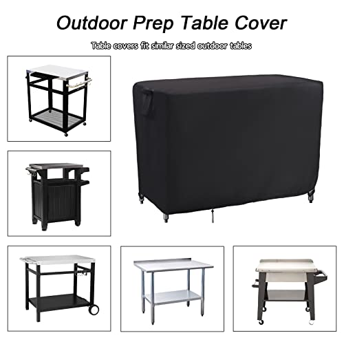 Kingling Outdoor Prep Table Covers, Waterproof Stainless Steel Table Cover Metal Table Cover Protection for Patio Kitchen Prep/Work Tables - 72''L x 24''W x 35''H