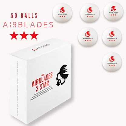 3 Star Ping Pong Balls | High Performance, Table Tennis Balls for Tournament Play & Training | Advanced ABS Plastic | Regulation Standard Ping Pong Balls | 50 Pack