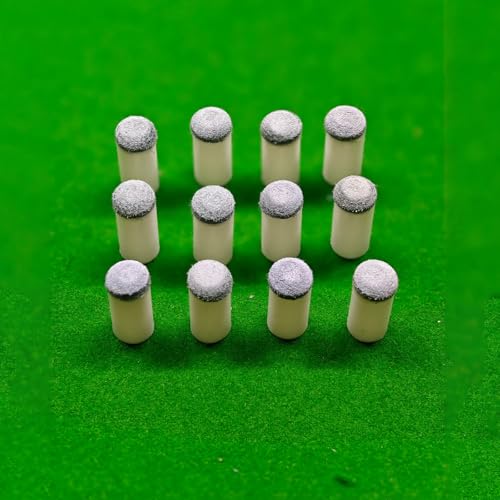 VASANA 20Pcs 13mm/0.5 inch Plastic Slip On Pool Cue Tips Replacement Billiard Cue Tips Billiard Sticks Tip Repair Kit Pool Table Accessories