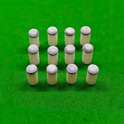 VASANA 20Pcs 13mm/0.5 inch Plastic Slip On Pool Cue Tips Replacement Billiard Cue Tips Billiard Sticks Tip Repair Kit Pool Table Accessories