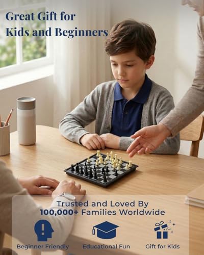 Travel Chess Set Magnetic Portable Folding Board - Small Mini Pocket Chess Set (X-Small / 5.9 Inch) - size: X-Small / 5.9 Inch