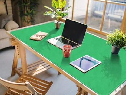 Large Tabletop Game Playmat, Water and Stain Resistant Non-Slip Desk Mat, Mahjong Mat, Card and Roleplaying Games MAT Thick Stitched Edge Cushioned Rubber Mat (180 * 90cm*2mm) Green - color: Green, size: 35.4" x 70.9"