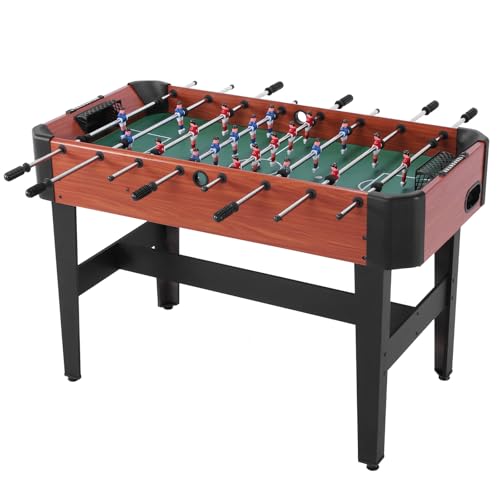 47 Inch Foosball Table with Score Keeper Classic Indoor Soccer Game with Counterbalanced & Uniformed Men Competition Soccer Table Game for Adults & Families