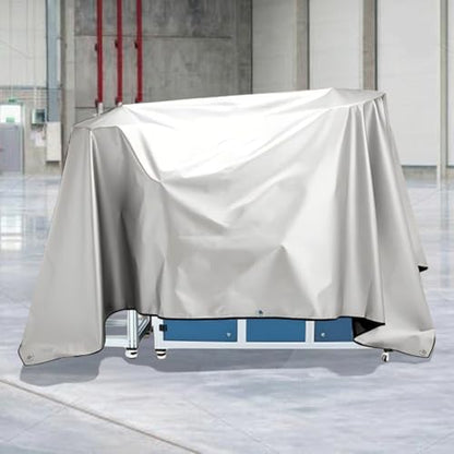 Jumbo Machine Cover - Breathable, Rust Preventing, Water & Dust Proof, Tear Resistant Silver (Silver+Black, 72.83*57.87) - size: 72.83*57.87