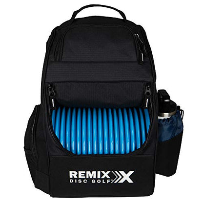 Remix Double Chain Red Disc Golf Basket with Deluxe Backpack and 3 Disc Set