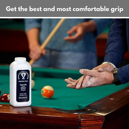 Silver Cup Billiard/Pool Premium Powder Hand Chalk, 8 Ounce Shaker Bottle, White