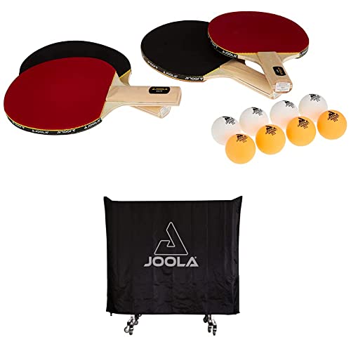 JOOLA Table Tennis Hit Set + JOOLA Dual Function Indoor/Outdoor Waterproof Table Cover