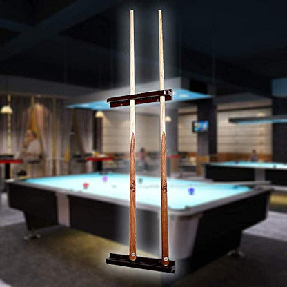 Traditional Wall Mounted Billiard Cue Rack, Billiard Entertainment Accessories for Family Kids, Snooker Pool Cue Rack Holds 6 Cues 33cmx7cmx2cm