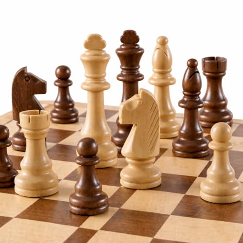 LuckyWish Large Wood Chess Pieces,4.3 Inch King,Chess Pieces Only, No Board (4.3 Inch King)