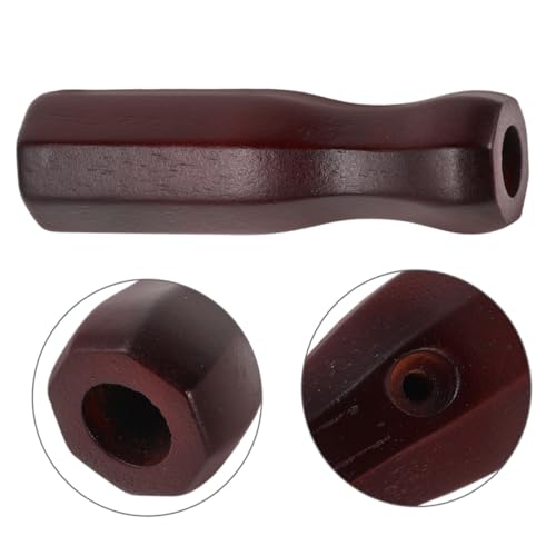 2pcs Solid Wood Foosball Table Handles Ergonomic Replacement Grips for Tabletop Soccer Game Rods Comfortable Non-Slip Football Table Bar Parts in Wine Red for Repair and Upgrade