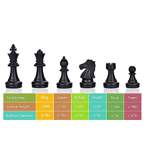 Chess Set with Folding Magnetic Travel Games Board and 2 Extra Queens for Kids and Adults