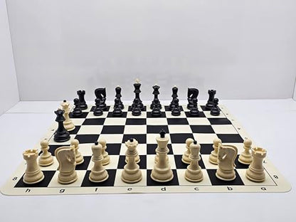 20-inch Foldable Silicone Easy-to-Clean Large Chess Set, Family Retro Adult and Children's Chess Portable Travel Game Chess Set with Storage Bag, Ideal for Outdoor and Travel Use.