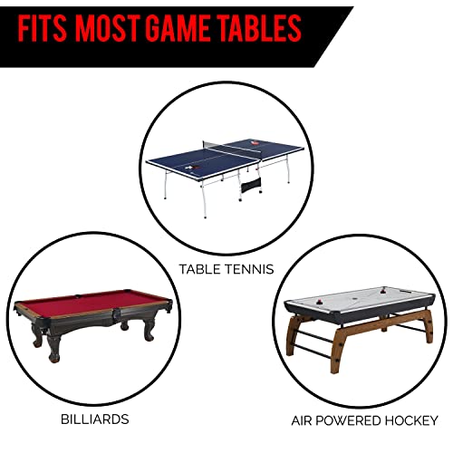 MD Sports 7.5' Titan Pool Table, Drop Pocket Billiard Table, Durable Steel Legs with Pool Ball and Cue Stick Set, Perfect for Family Game Rooms - style: Table Cover (8.4' x 4.7')