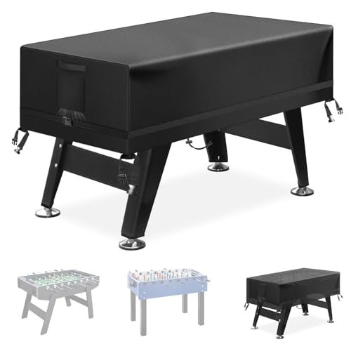 Kovshuiwe Foosball Table Cover Outdoor Waterproof Heavy Duty Rectangular Patio Football Game Table Cover-63"x45"x20"(LxWxH) - size: 63"Lx45"Wx20"H