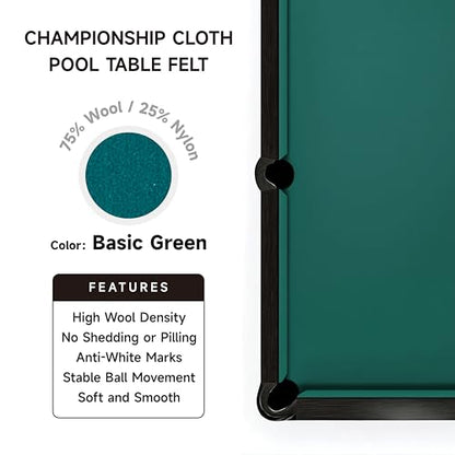 Championship - Invitational Felt w/Teflon - 7/8/9ft - color: Basic Green, size: 9ft