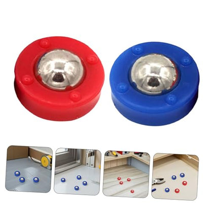 STOBAZA 30pcs Mini Shuffleboard Pucks Replacement Steel Plastic Rollers Lightweight Portable Tabletop Sliding Game Accessories for Family Gatherings and Party Fun